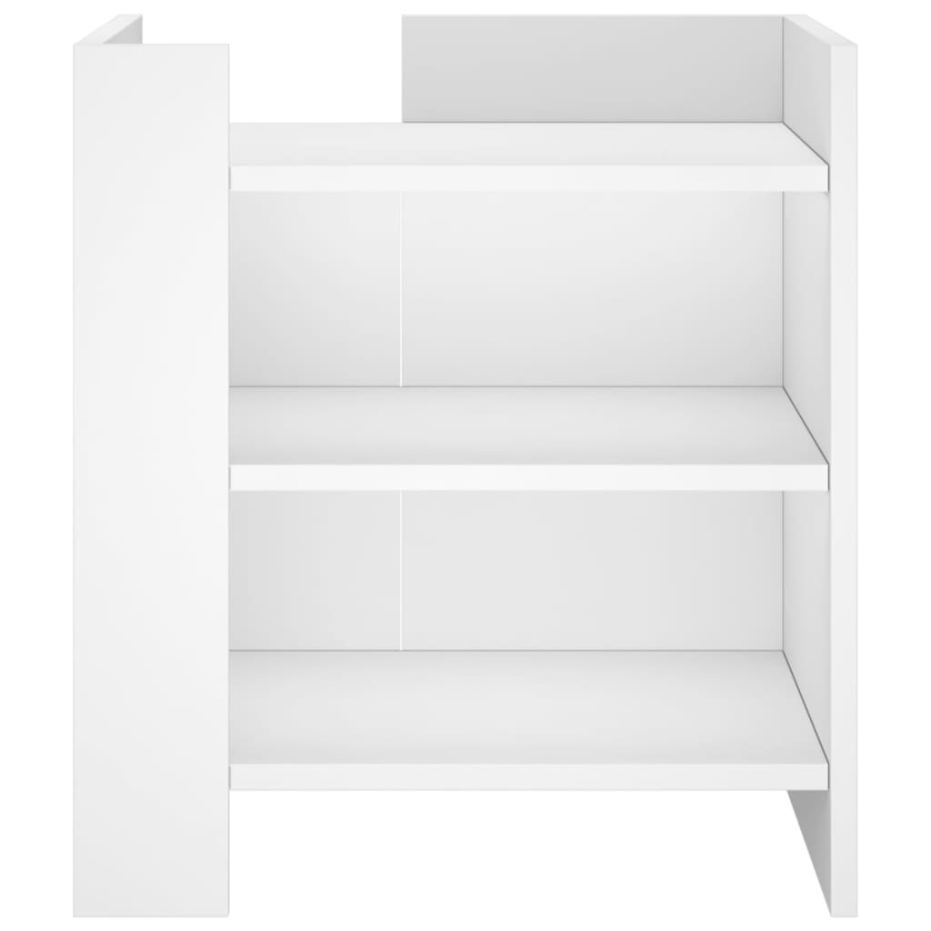 White Bedside Cabinet, 45x50x50 cm, Engineered Wood Furniture