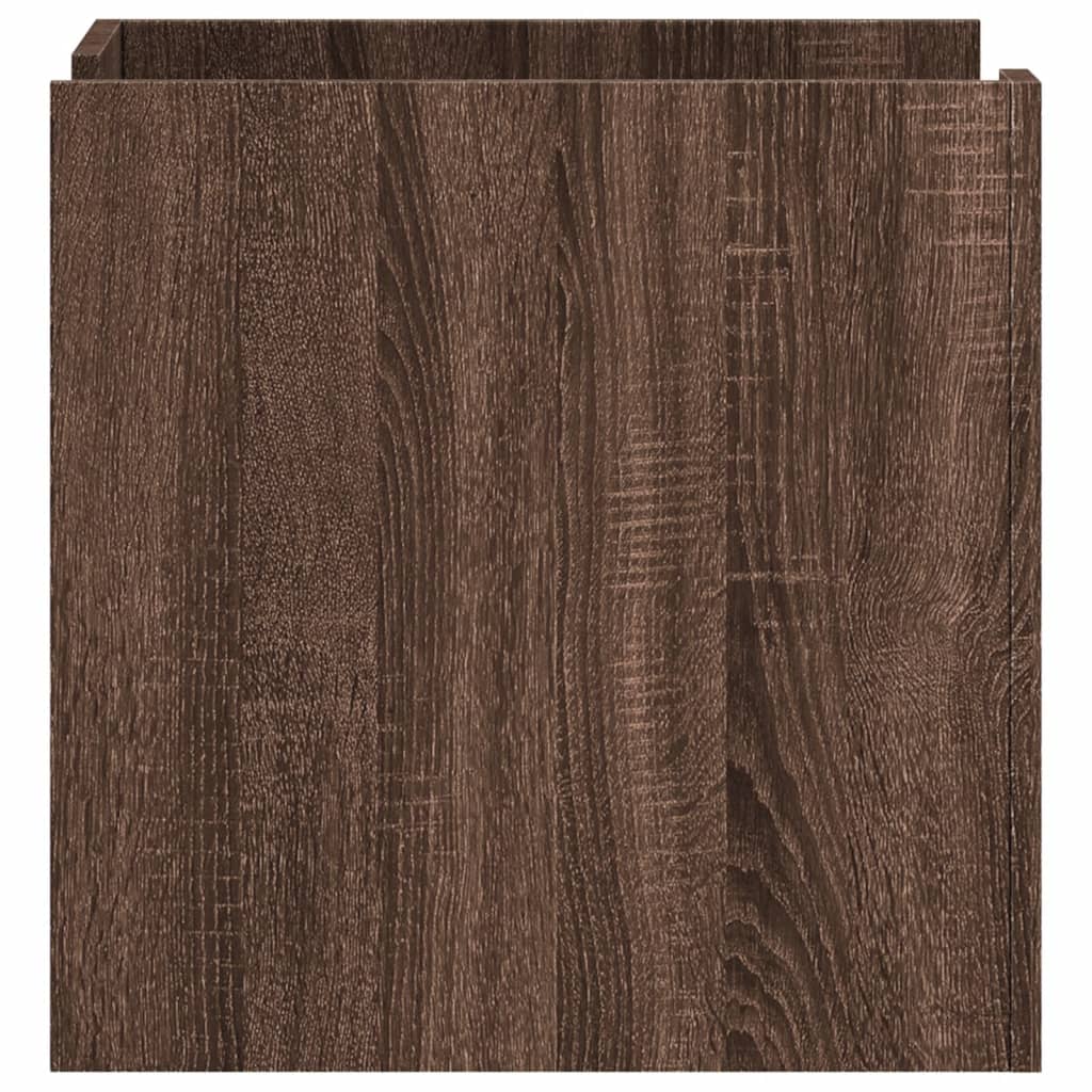 Brown Oak Bedside Cabinet 45x50x50 cm - Engineered Wood