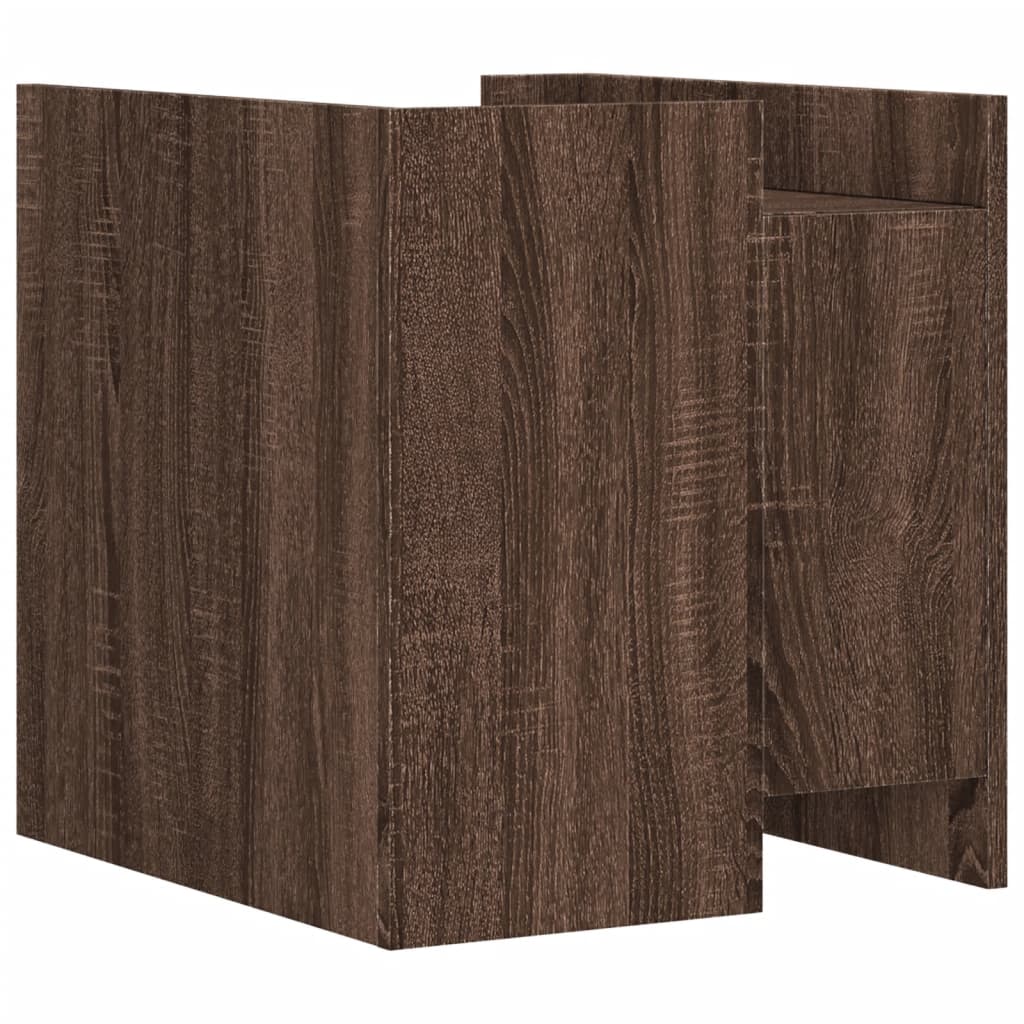 Brown Oak Bedside Cabinet 45x50x50 cm - Engineered Wood