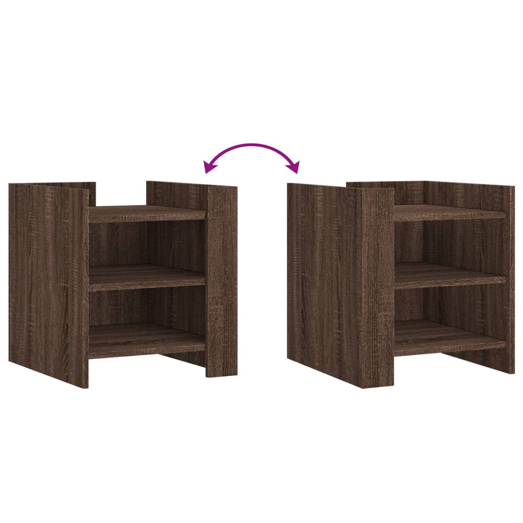 Brown Oak Bedside Cabinet 45x50x50 cm - Engineered Wood