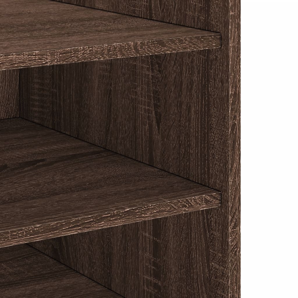 Brown Oak Bedside Cabinet 45x50x50 cm - Engineered Wood