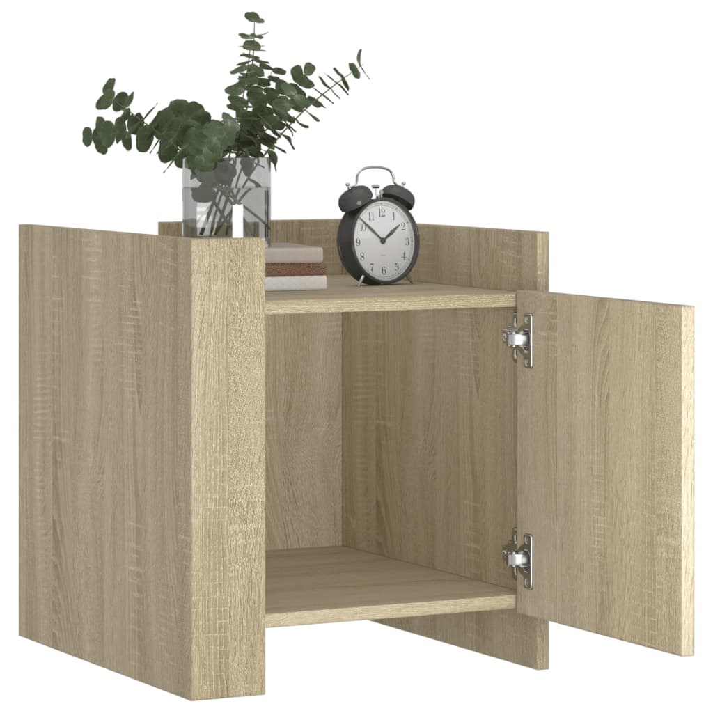 Sonoma Oak Bedside Cabinet 45x50x50 cm - Engineered Wood