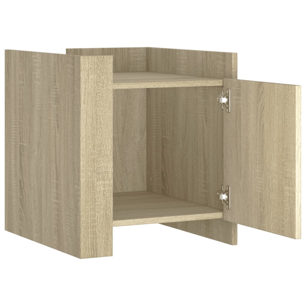 Sonoma Oak Bedside Cabinet 45x50x50 cm - Engineered Wood