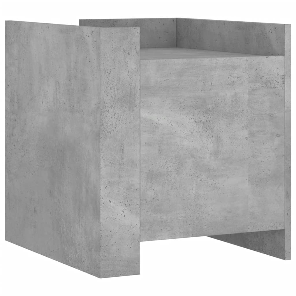 Concrete Grey Bedside Cabinet, 45x50x50 cm, Engineered Wood