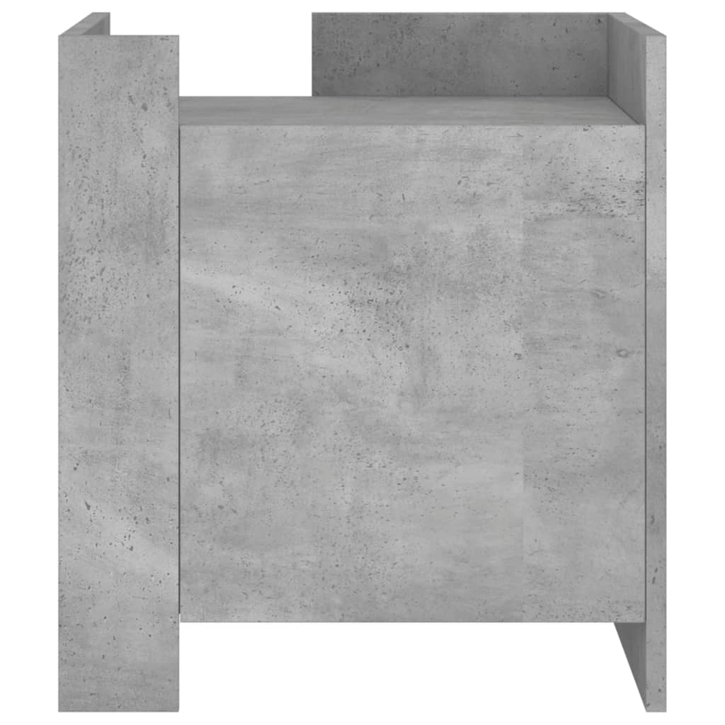 Concrete Grey Bedside Cabinet, 45x50x50 cm, Engineered Wood