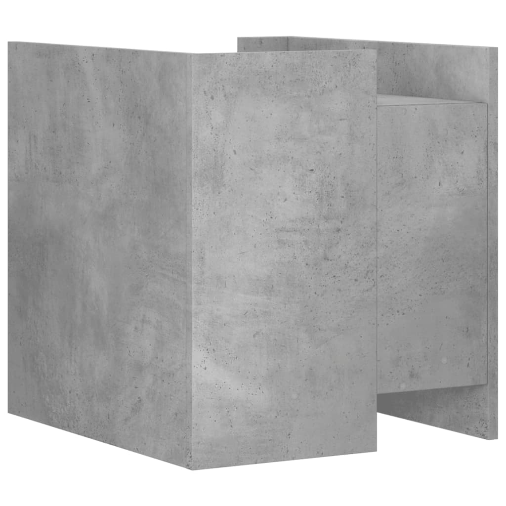 Concrete Grey Bedside Cabinet, 45x50x50 cm, Engineered Wood