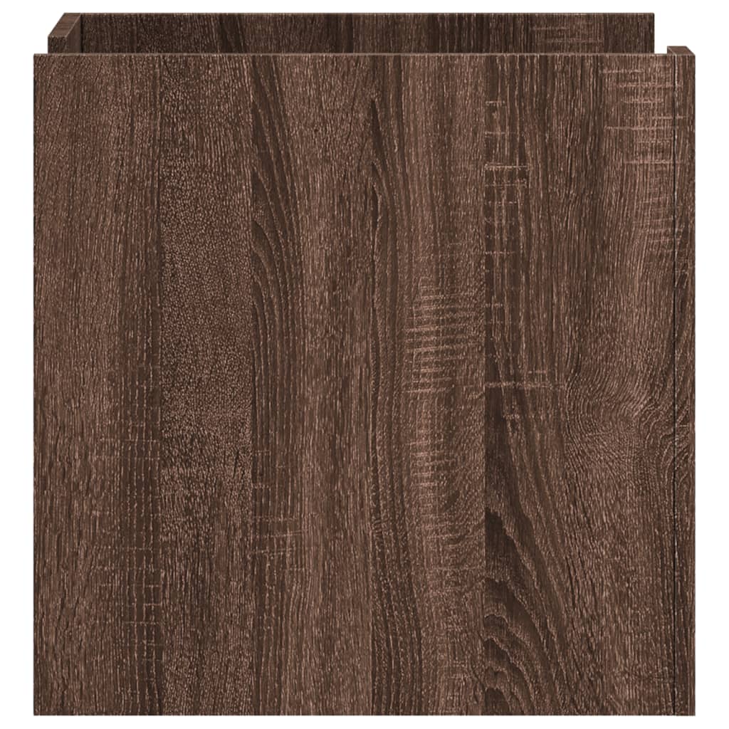 Brown Oak Bedside Cabinet 45x50x50 cm - Stylish Engineered Wood