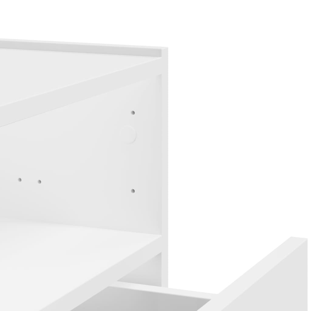 Sleek White Wall-Mounted Bedside Cabinet - 45x30x35 cm