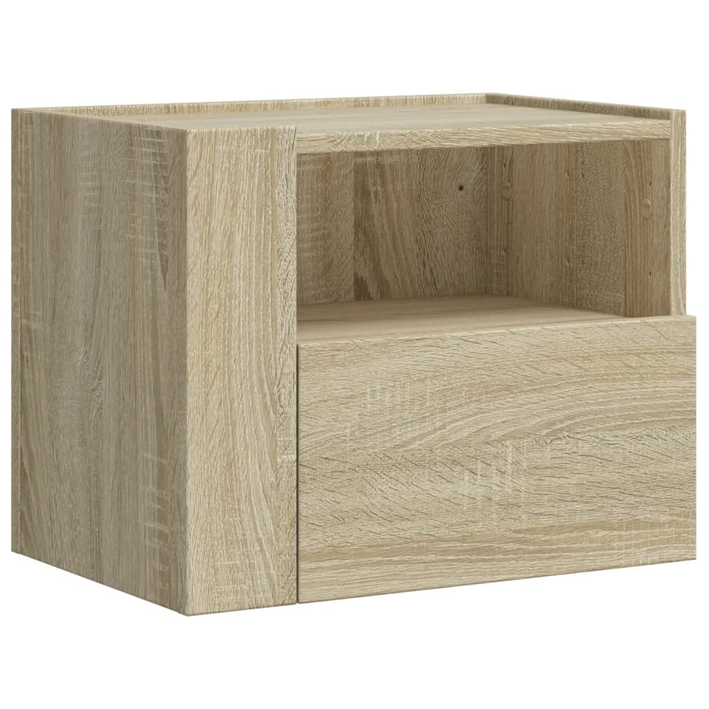 Sonoma Oak Wall-Mounted Bedside Cabinet 45x30x35 cm - Stylish Storage