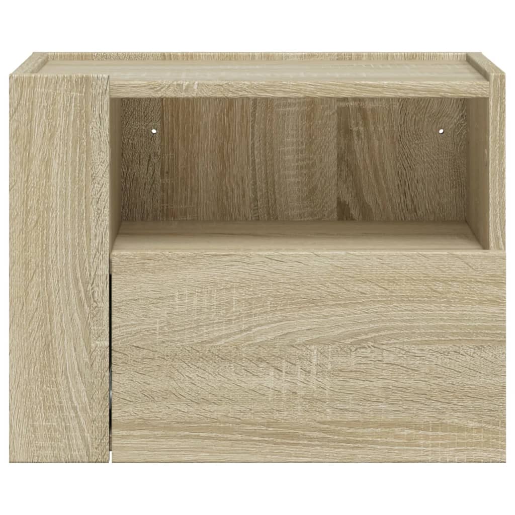 Sonoma Oak Wall-Mounted Bedside Cabinet 45x30x35 cm - Stylish Storage