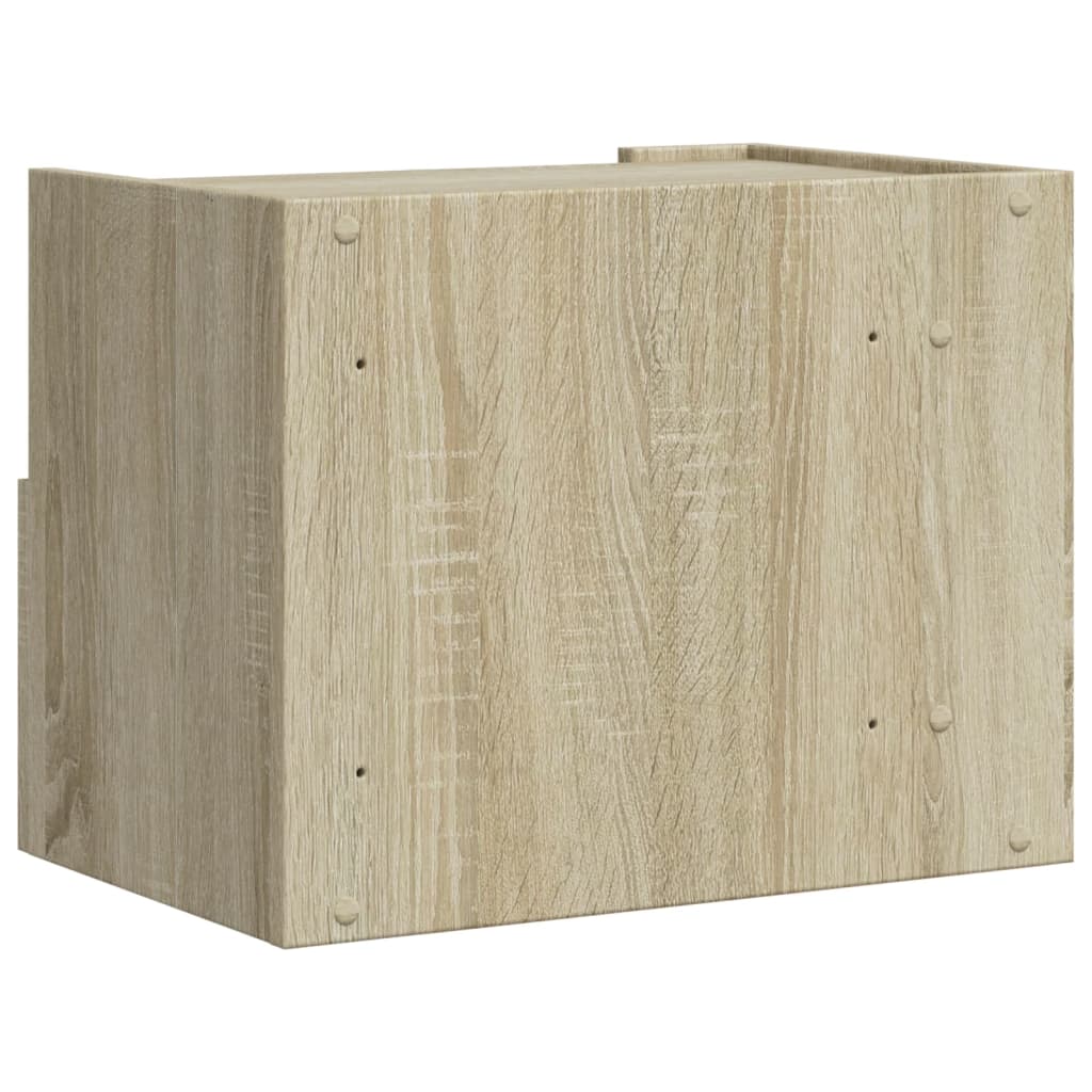 Sonoma Oak Wall-Mounted Bedside Cabinet 45x30x35 cm - Stylish Storage