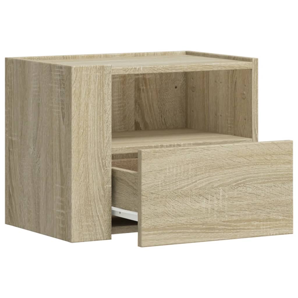 Sonoma Oak Wall-Mounted Bedside Cabinet 45x30x35 cm - Stylish Storage