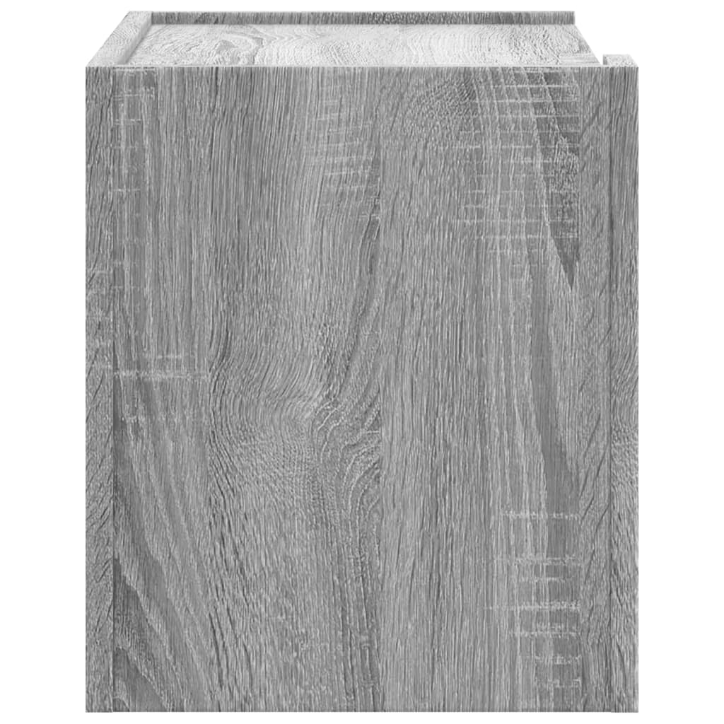 Grey Sonoma Wall-Mounted Bedside Cabinets, Set of 2 - 45x30x35 cm