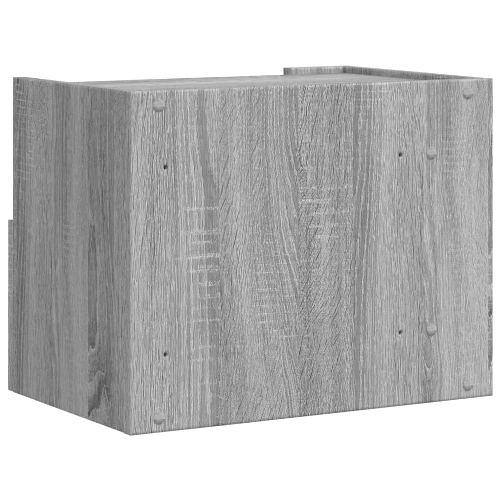 Grey Sonoma Wall-Mounted Bedside Cabinets, Set of 2 - 45x30x35 cm
