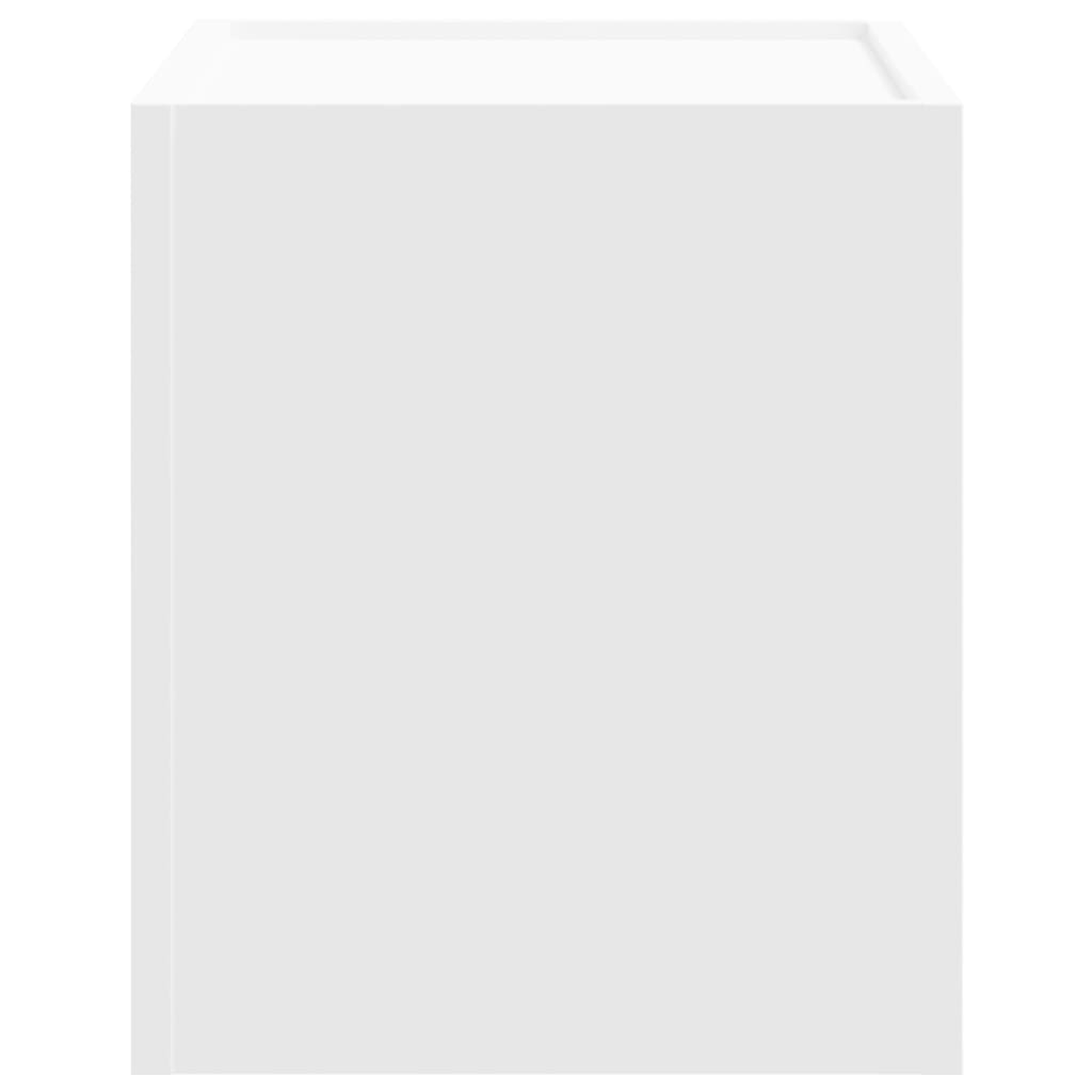 White Wall-Mounted Bedside Cabinet - Space-Saving 45x30x35 cm