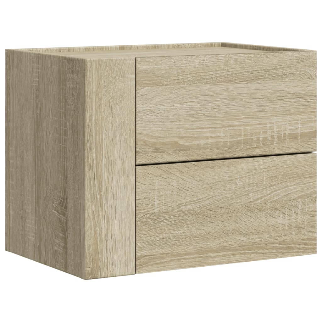 Sonoma Oak Wall-Mounted Bedside Cabinet 45x30x35 cm, Stylish Storage