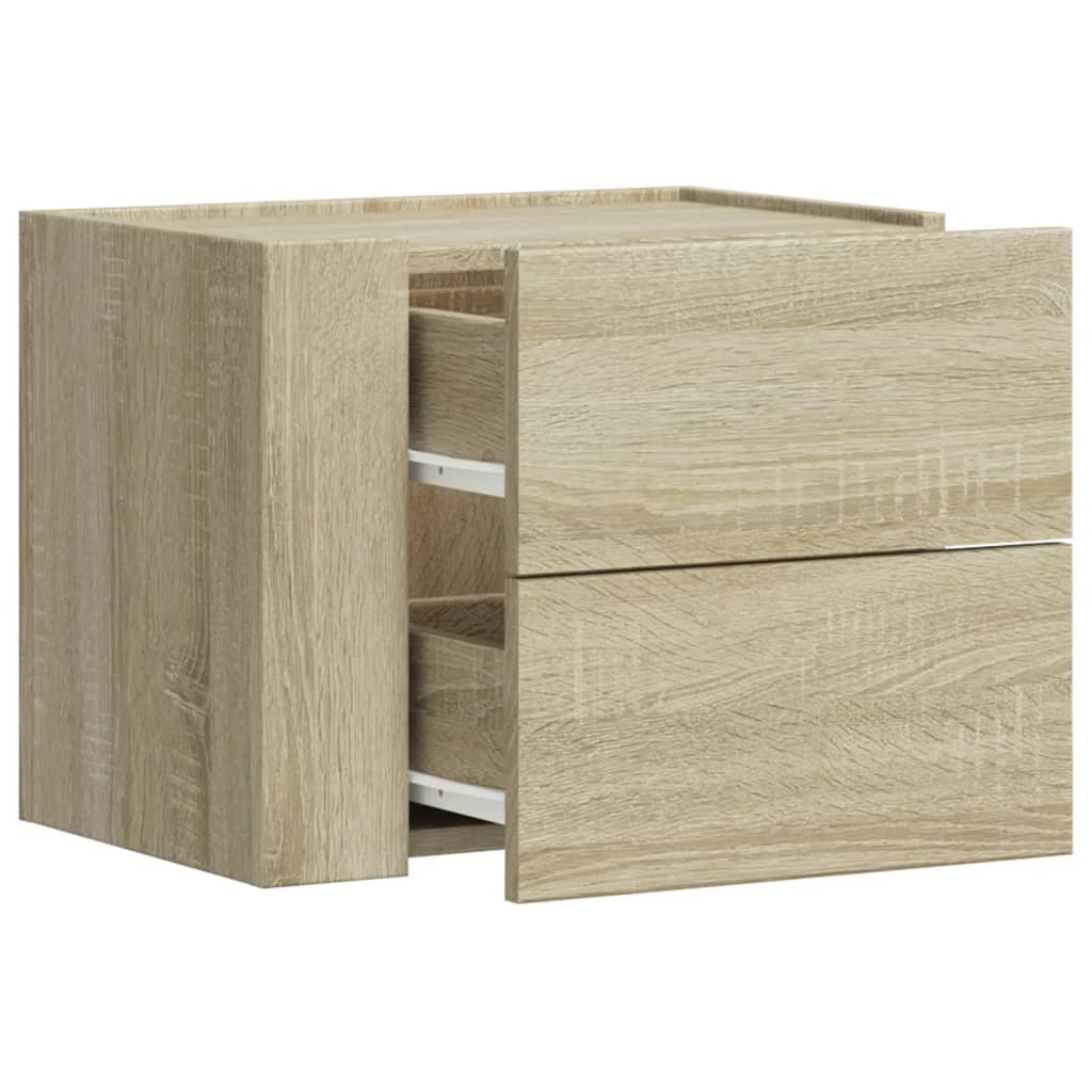Sonoma Oak Wall-Mounted Bedside Cabinet 45x30x35 cm, Stylish Storage
