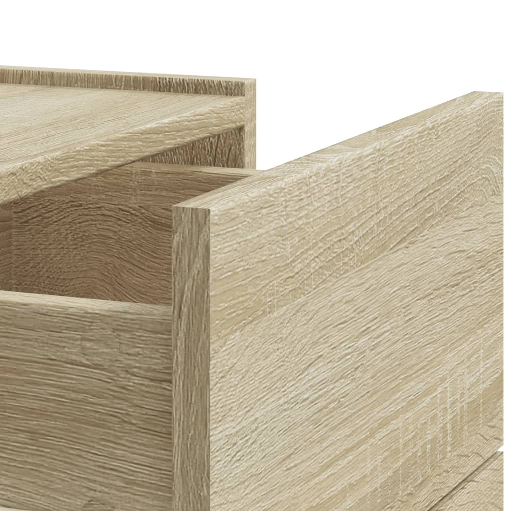 Sonoma Oak Wall-Mounted Bedside Cabinet 45x30x35 cm, Stylish Storage