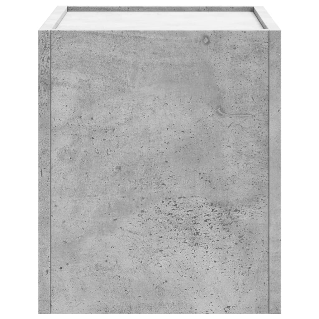 Concrete Grey Wall-Mounted Bedside Cabinets Set of 2 - 45x30x35 cm