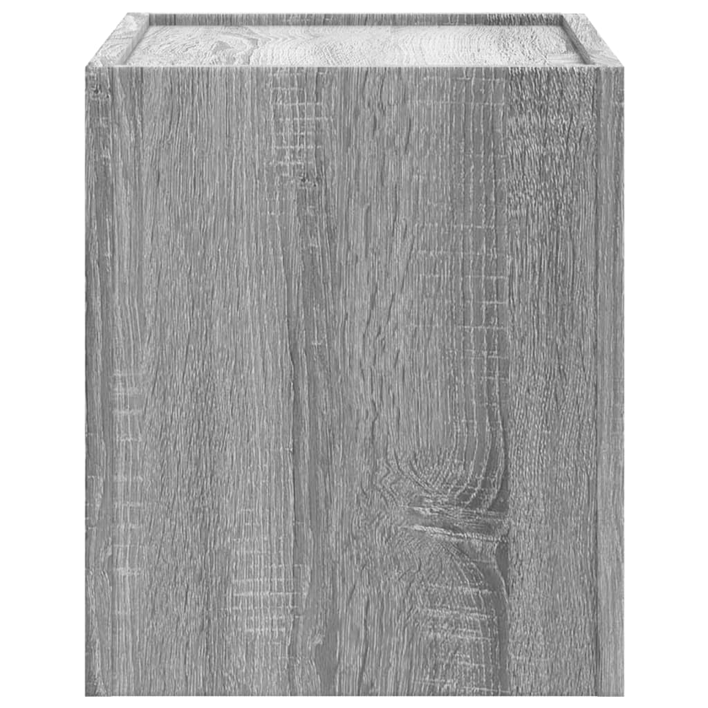 Set of 2 Grey Sonoma Wall-Mounted Bedside Cabinets, 45x30x35 cm