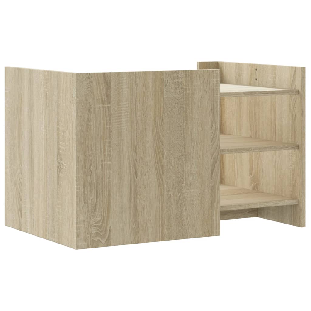 Coffee Table Sonoma Oak 80x50x50 cm Engineered Wood