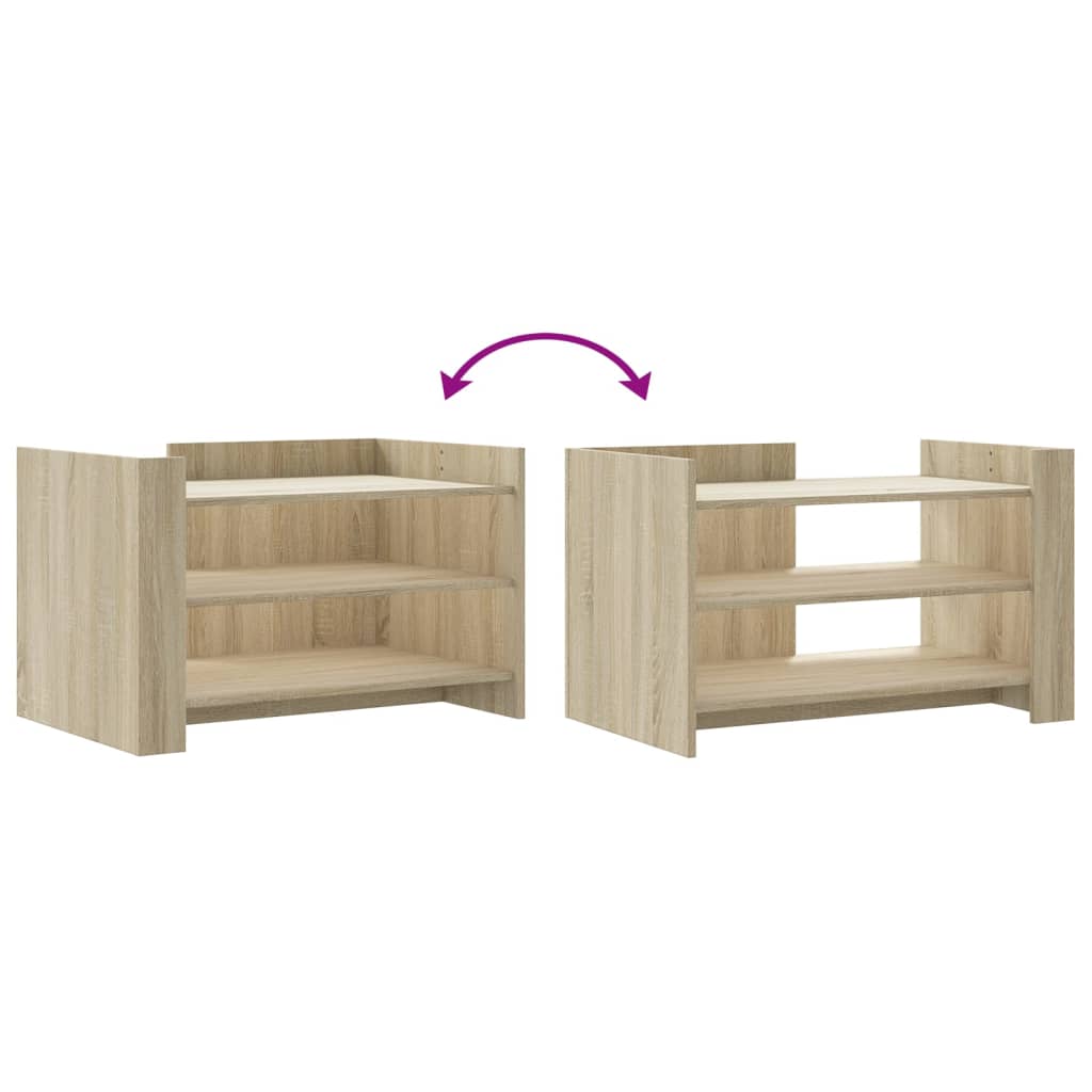 Coffee Table Sonoma Oak 80x50x50 cm Engineered Wood
