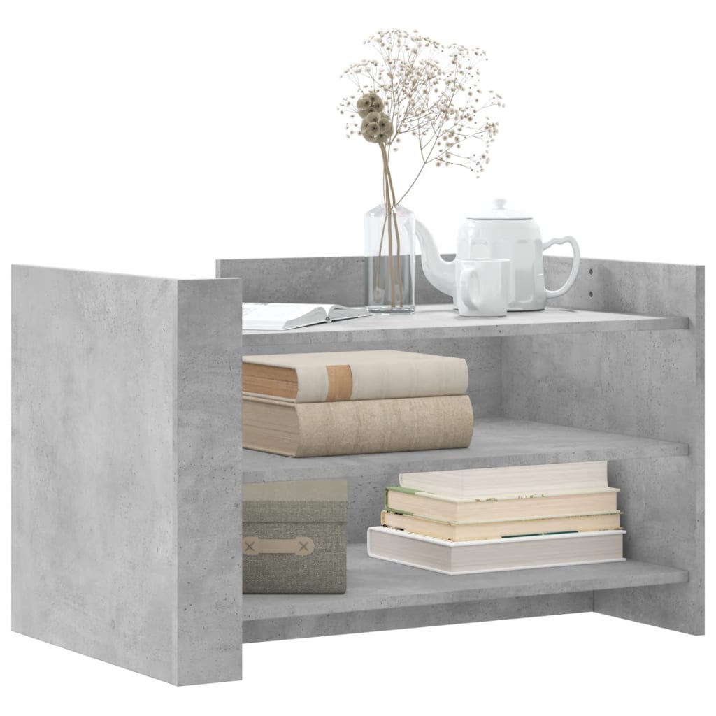 Coffee Table Concrete Grey 80x50x50 cm Engineered Wood