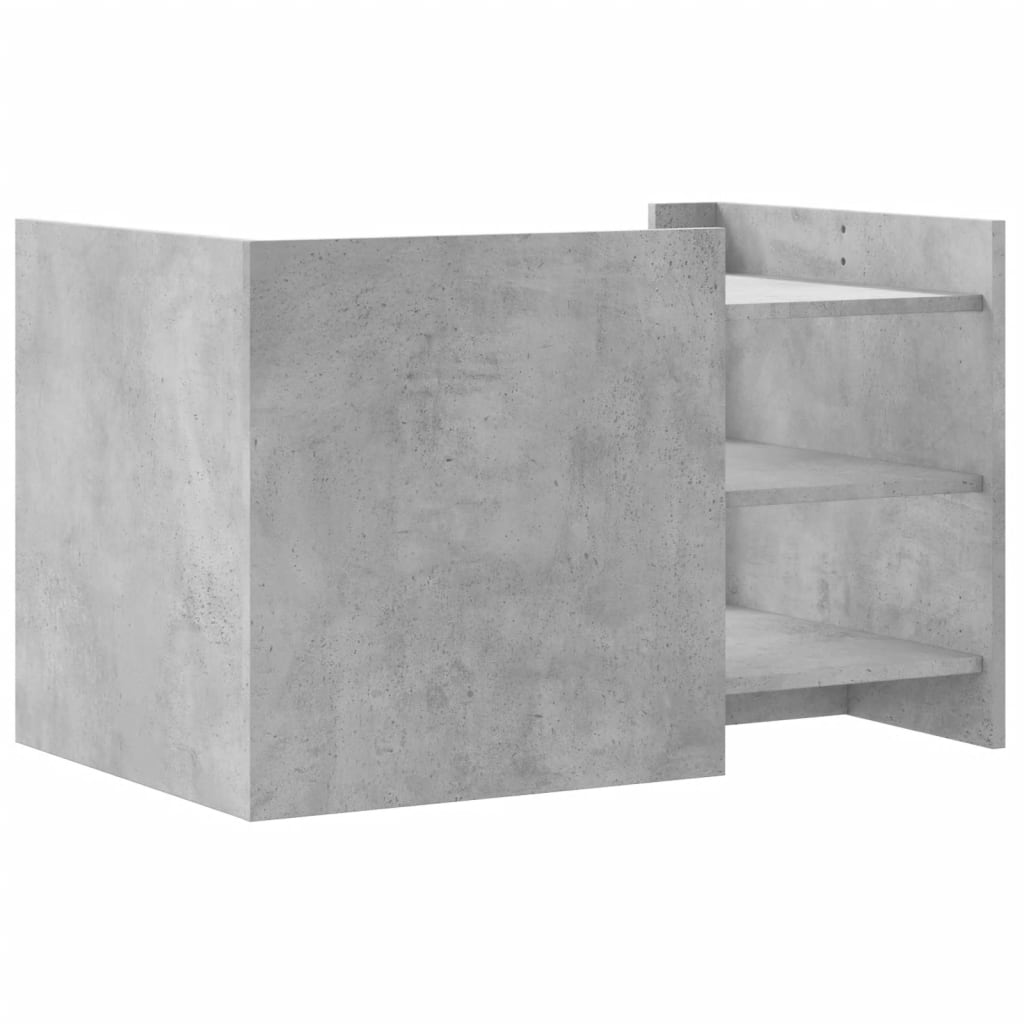Coffee Table Concrete Grey 80x50x50 cm Engineered Wood