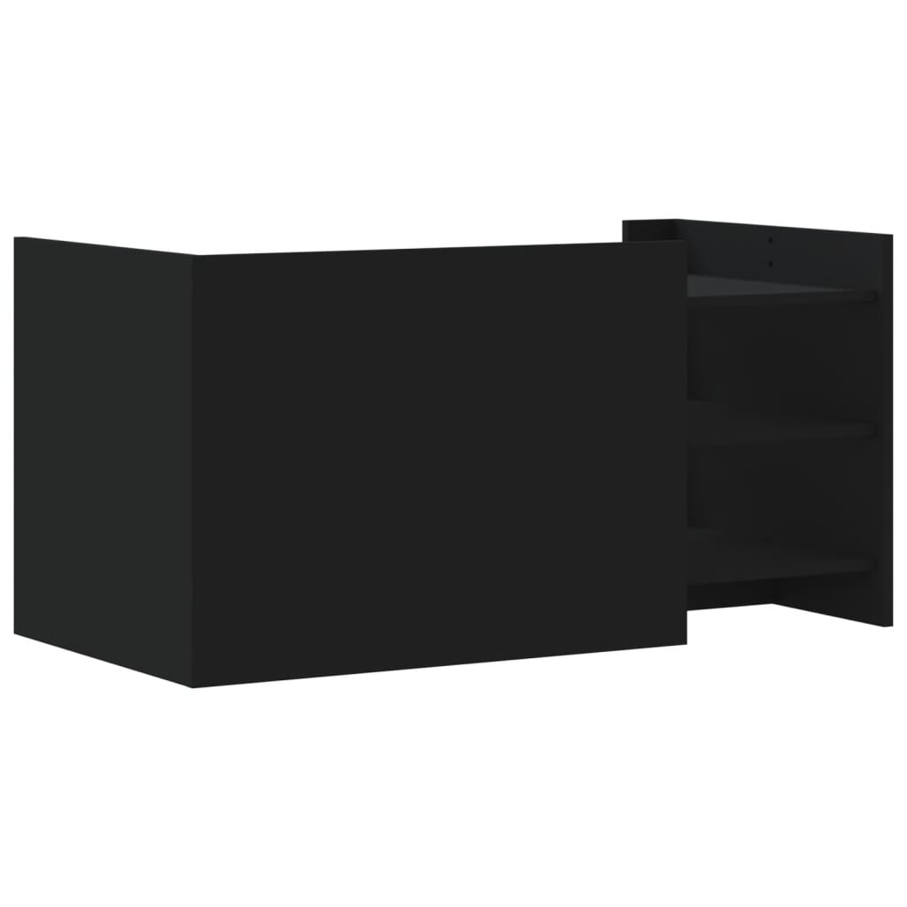 Coffee Table Black 100x50x50 cm Engineered Wood