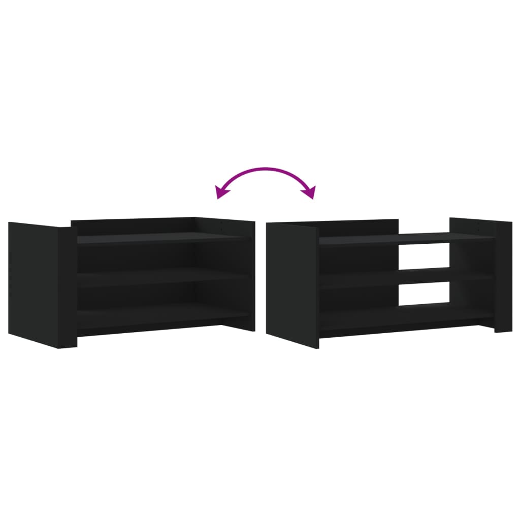 Coffee Table Black 100x50x50 cm Engineered Wood