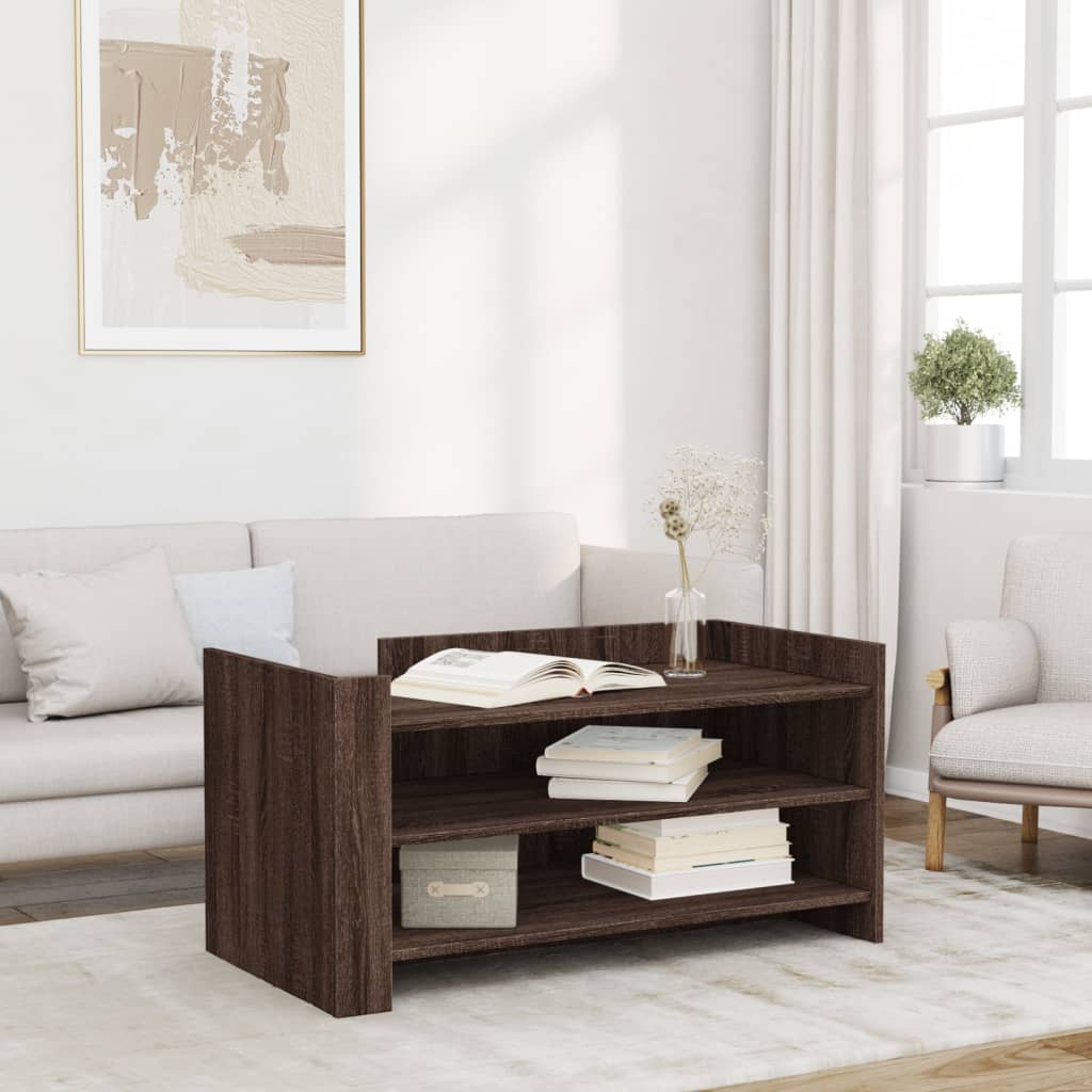 Coffee Table Brown Oak 100x50x50 cm Engineered Wood