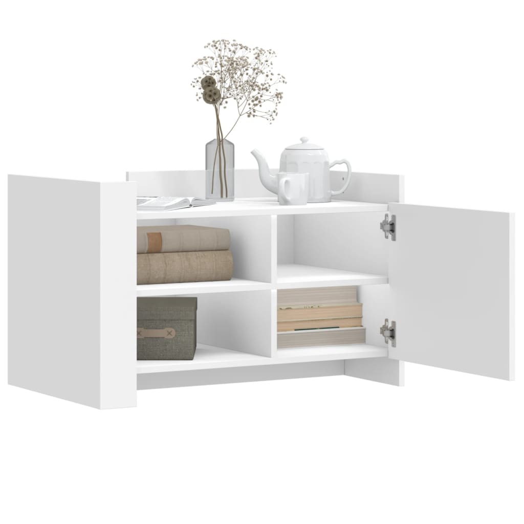 Coffee Table White 80x50x50 cm Engineered Wood