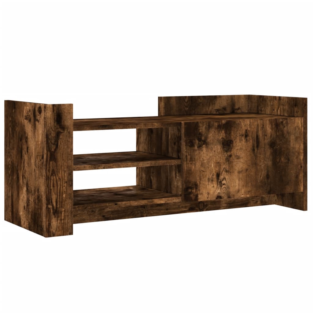 TV Cabinet Smoked Oak 100x35x40 cm Engineered Wood