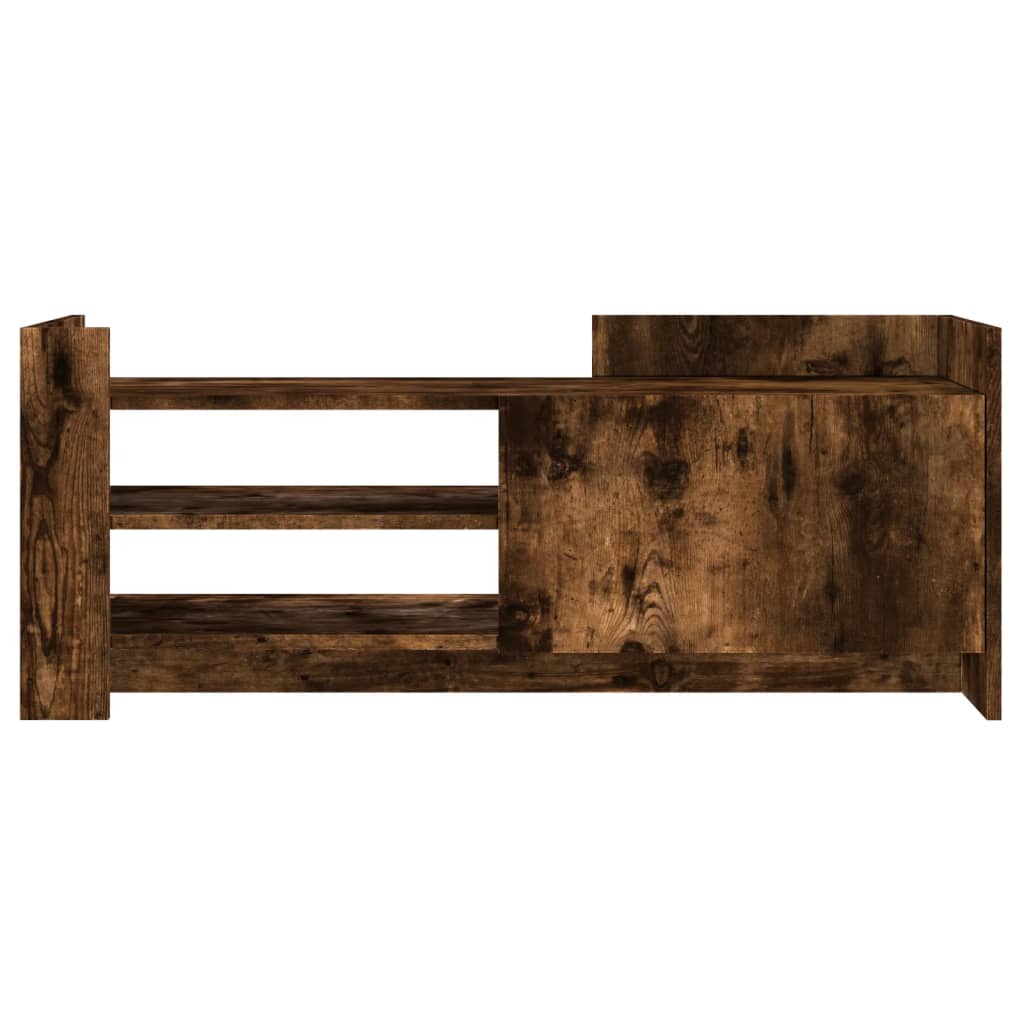 TV Cabinet Smoked Oak 100x35x40 cm Engineered Wood