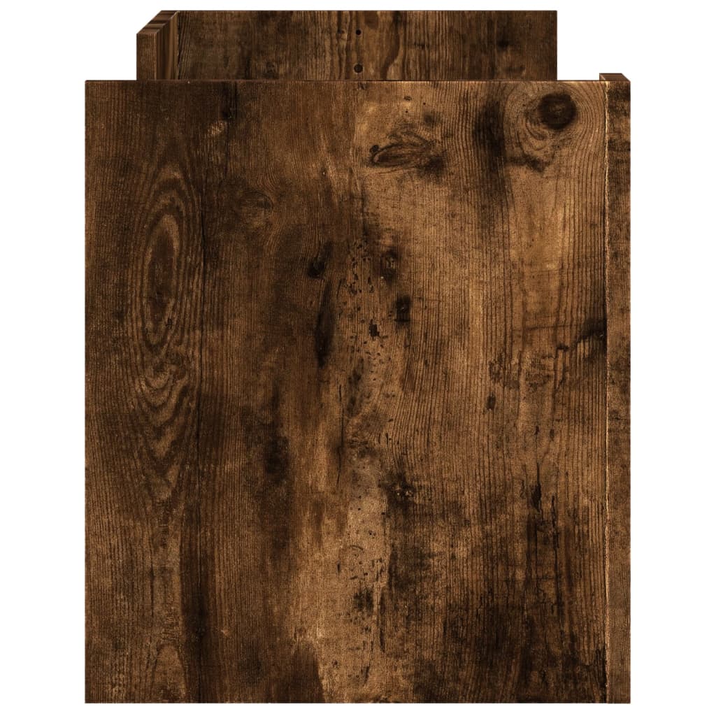 TV Cabinet Smoked Oak 100x35x40 cm Engineered Wood