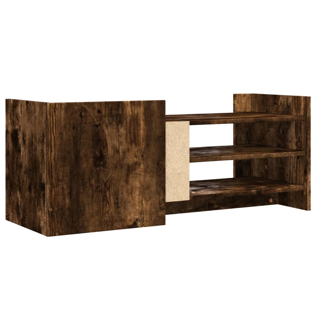TV Cabinet Smoked Oak 100x35x40 cm Engineered Wood