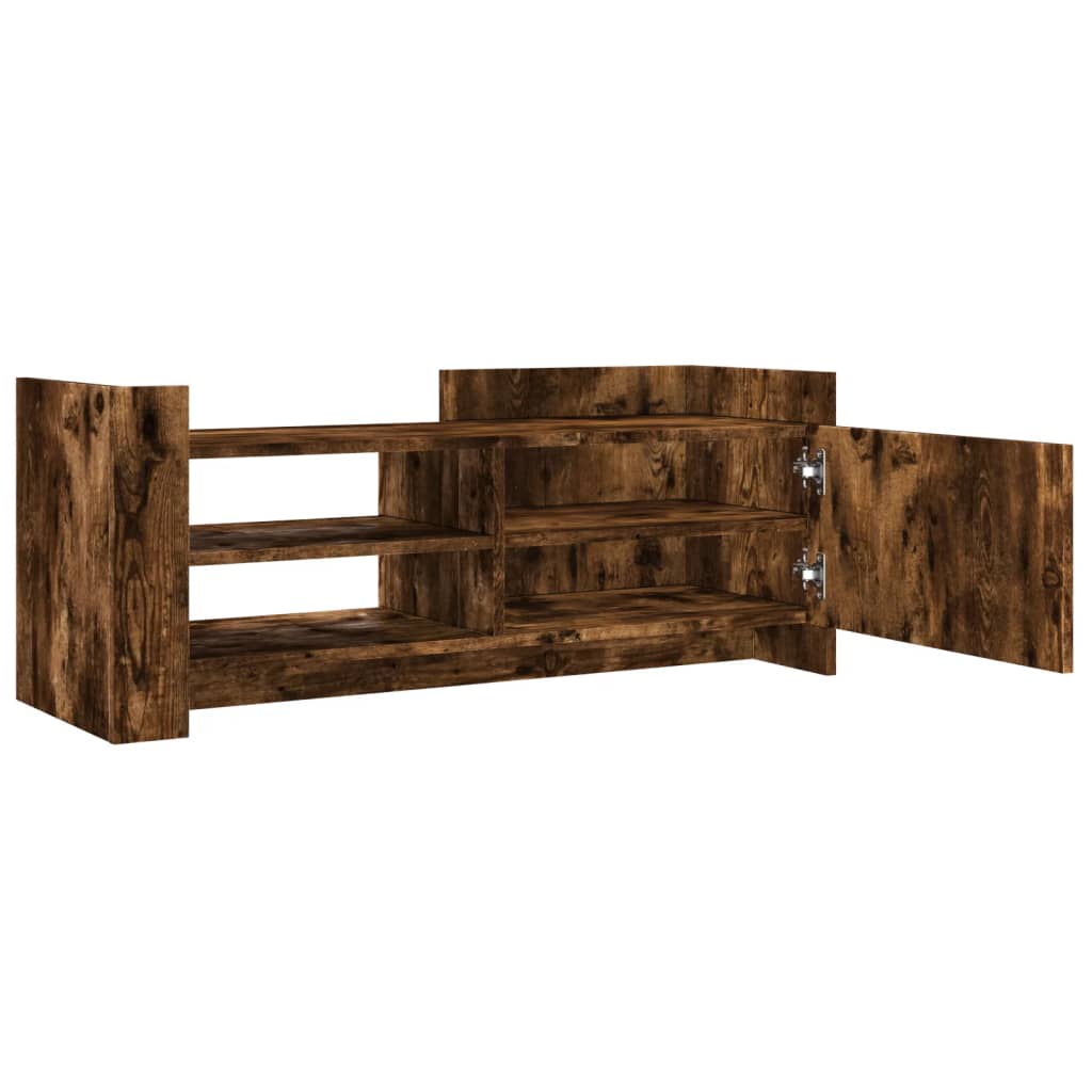 TV Cabinet Smoked Oak 100x35x40 cm Engineered Wood