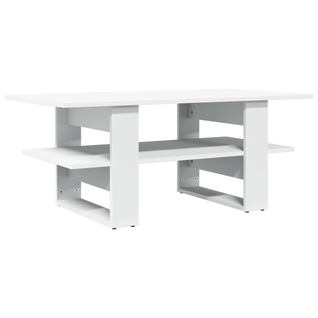 Coffee Table White 102x55x42 cm Engineered Wood