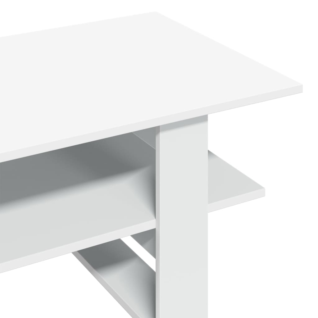 Coffee Table White 102x55x42 cm Engineered Wood