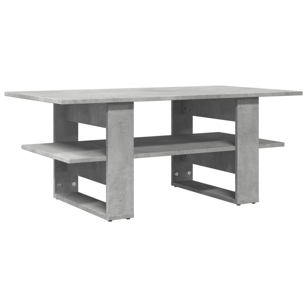 Coffee Table Concrete Grey 102x55x42 cm Engineered Wood