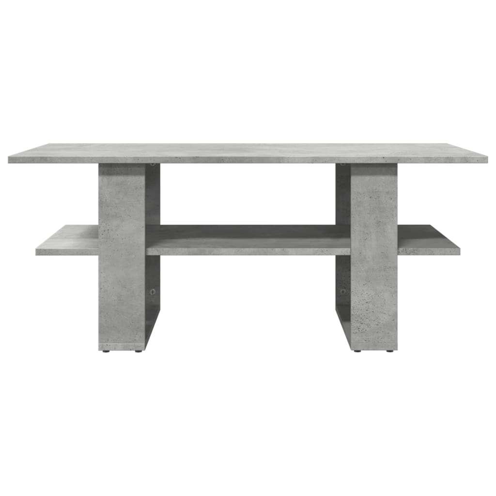 Coffee Table Concrete Grey 102x55x42 cm Engineered Wood