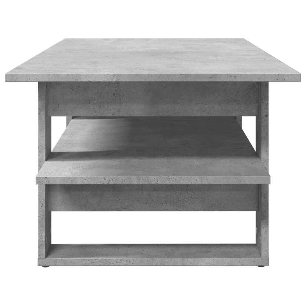 Coffee Table Concrete Grey 102x55x42 cm Engineered Wood