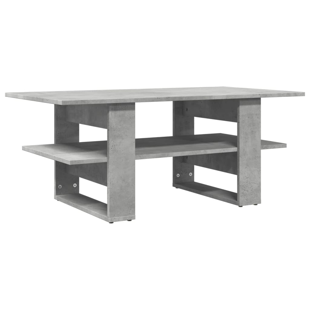 Coffee Table Concrete Grey 102x55x42 cm Engineered Wood