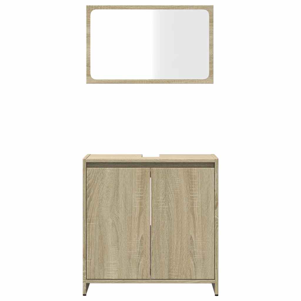 Sonoma Oak Bathroom Furniture Set in Engineered Wood