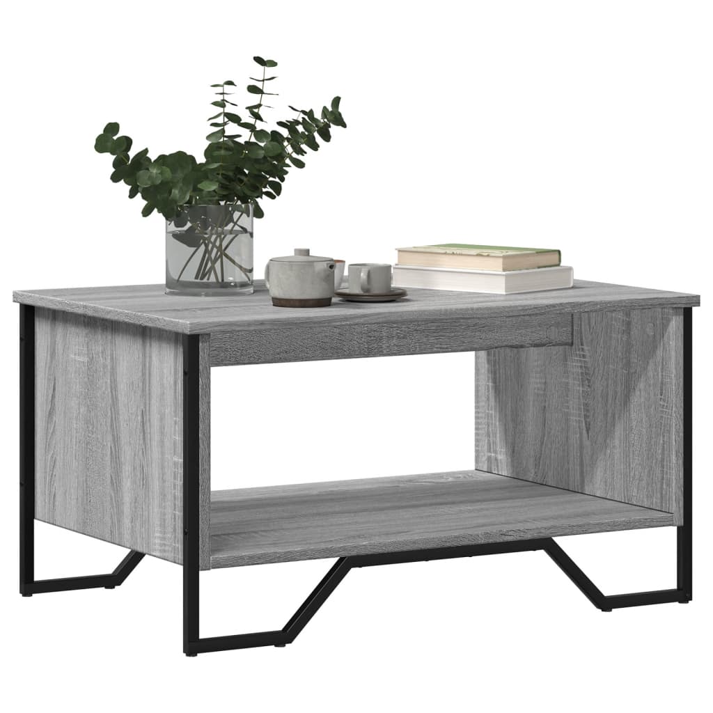 Coffee Table Grey Sonoma 75x51x40 cm Engineered Wood