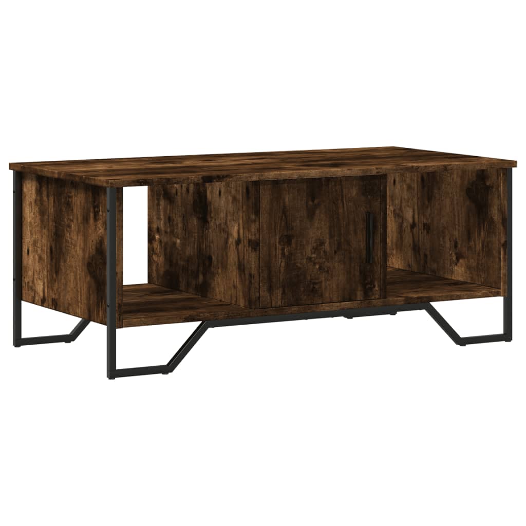 Coffee Table Smoked Oak 100x51x40 cm Engineered Wood