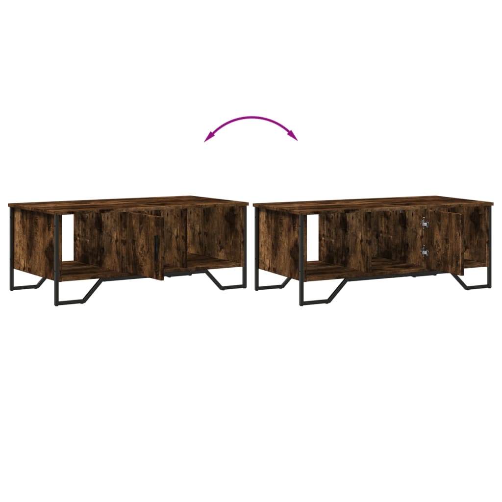 Coffee Table Smoked Oak 100x51x40 cm Engineered Wood