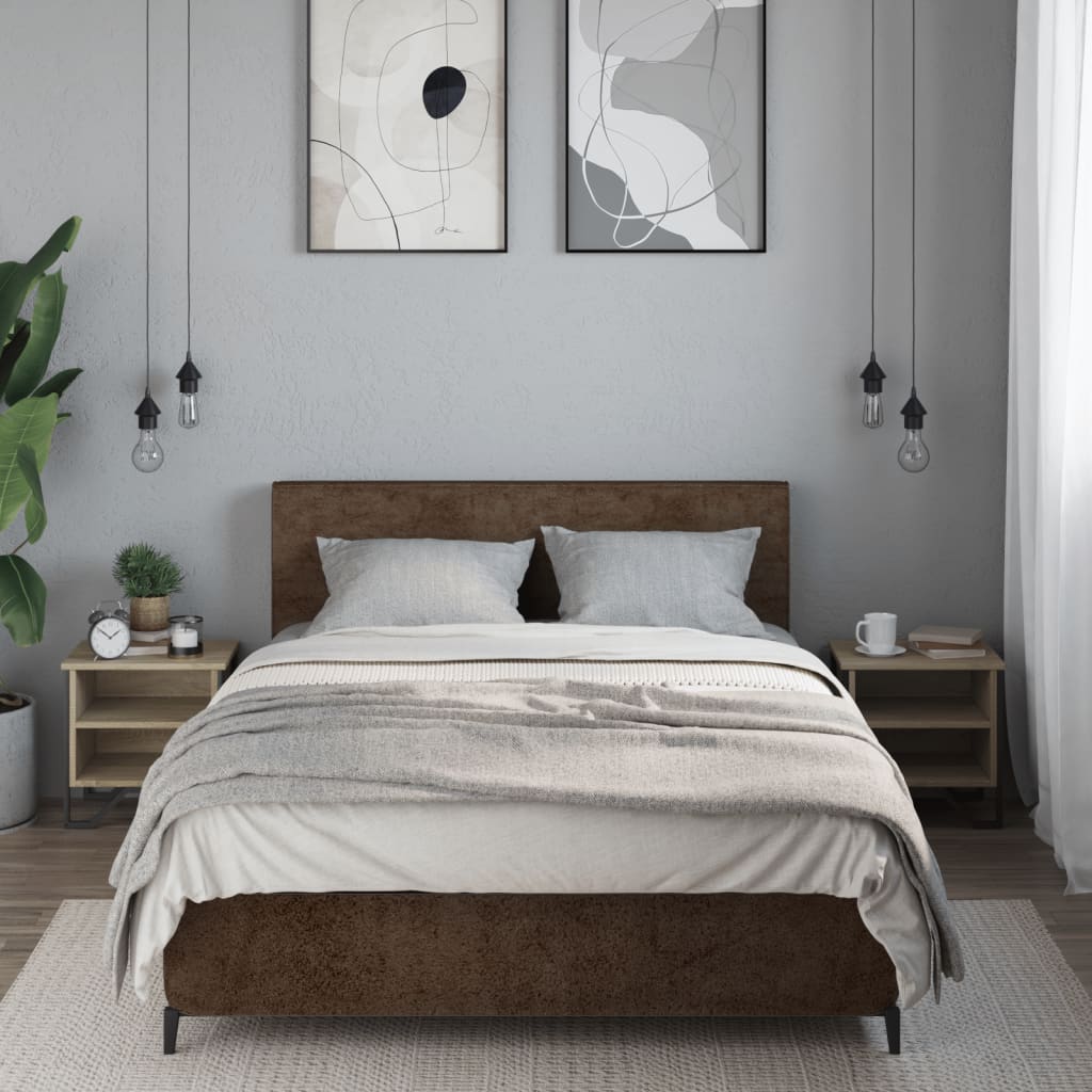 Sonoma Oak Bedside Cabinets (2 Pcs) - 40x30x40 cm Engineered Wood