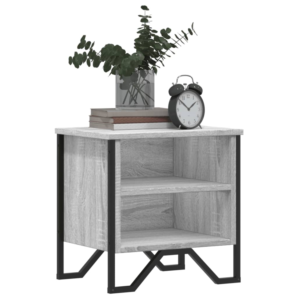 Set of 2 Grey Sonoma Bedside Cabinets - 40x30x40 cm Engineered Wood
