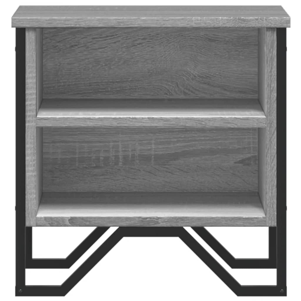 Set of 2 Grey Sonoma Bedside Cabinets - 40x30x40 cm Engineered Wood